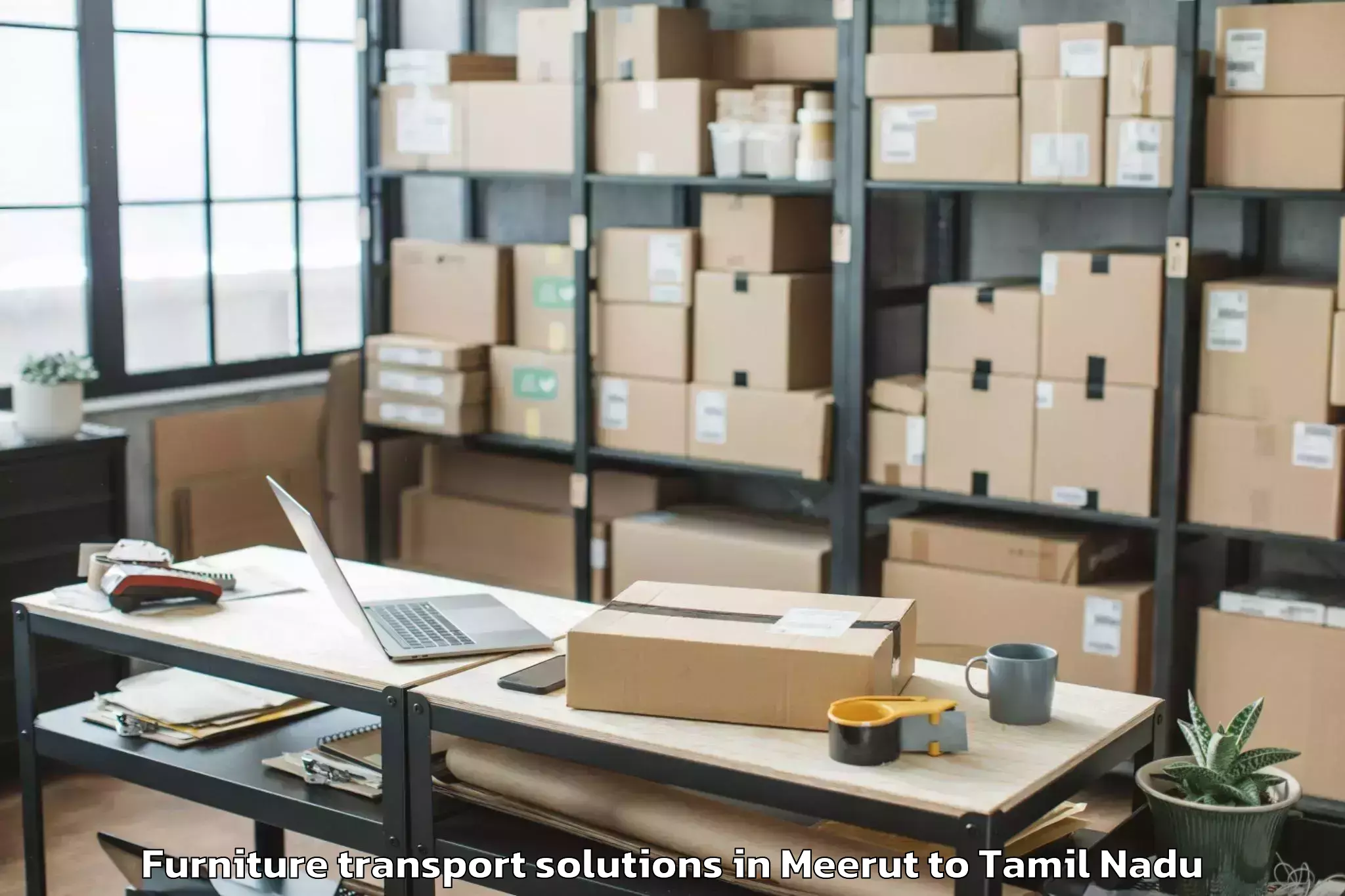 Affordable Meerut to Thygarayanagar Furniture Transport Solutions